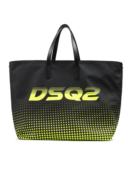 Dsquared² Bicolour Polyester Logo Shopping Bag