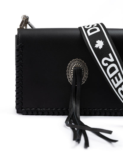 Dsquared² Black Leather Crossbody Bag