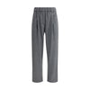 Brunello Cucinelli Gray Fleece Wool Casual Pants
