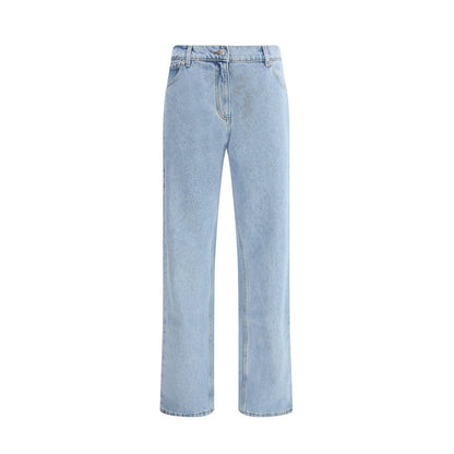 Magda Butrym Light Blue Cotton Straight-Leg Jeans