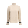Brunello Cucinelli Beige Silk Blouse