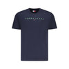 Tricou Tommy Hilfiger albastru din bumbac pentru bărbați