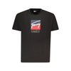 Tricou Tommy Hilfiger negru din bumbac pentru bărbați