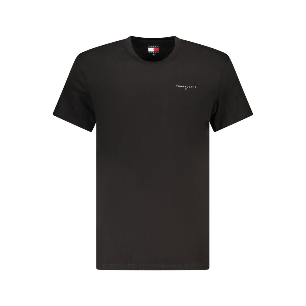 Tricou Tommy Hilfiger negru din bumbac pentru bărbați