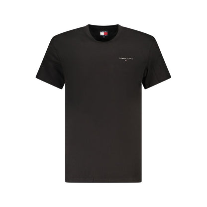 Tricou Tommy Hilfiger negru din bumbac pentru bărbați