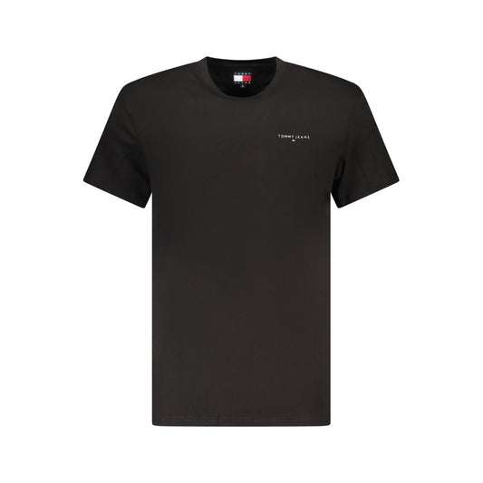 Tricou Tommy Hilfiger negru din bumbac pentru bărbați