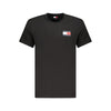 Tricou Tommy Hilfiger negru din bumbac pentru bărbați