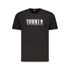Tricou Tommy Hilfiger negru din bumbac pentru bărbați
