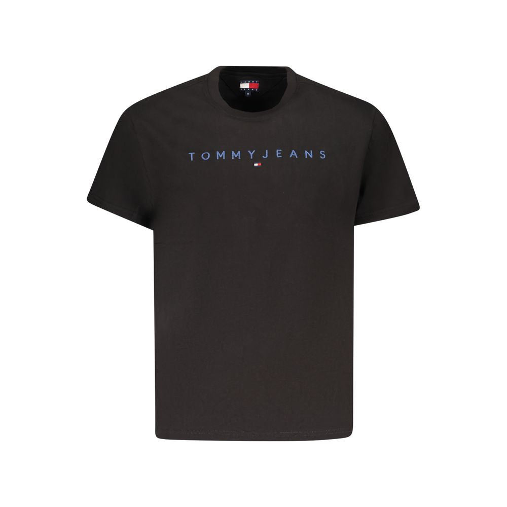 Tricou Tommy Hilfiger negru din bumbac pentru bărbați