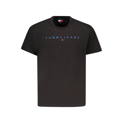 Tricou Tommy Hilfiger negru din bumbac pentru bărbați