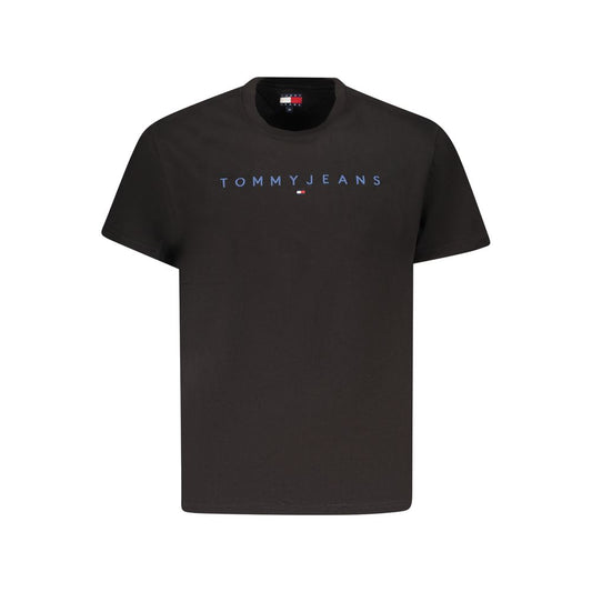 Tricou Tommy Hilfiger negru din bumbac pentru bărbați