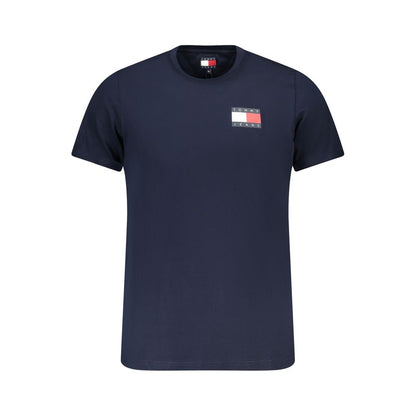 Tricou Tommy Hilfiger albastru din bumbac pentru bărbați