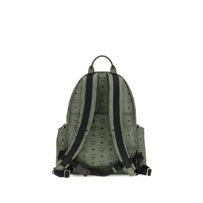 MCM Green Fabric Backpack