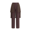 Undercover Brown Acetate Casual Pants