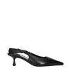 Jimmy Choo Black Leather Flat Sandals