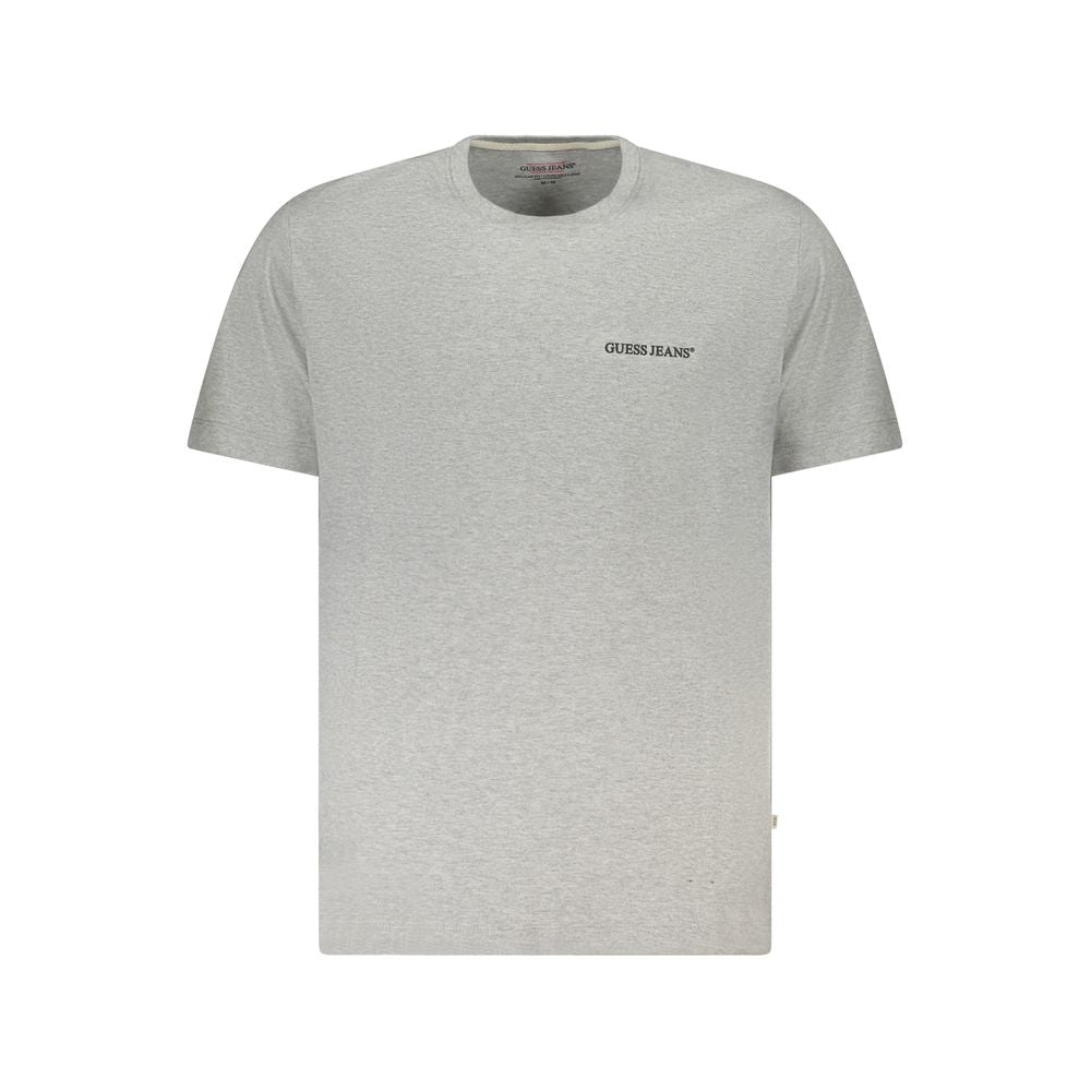 Tricou Guess Jeans gri din bumbac pentru bărbați