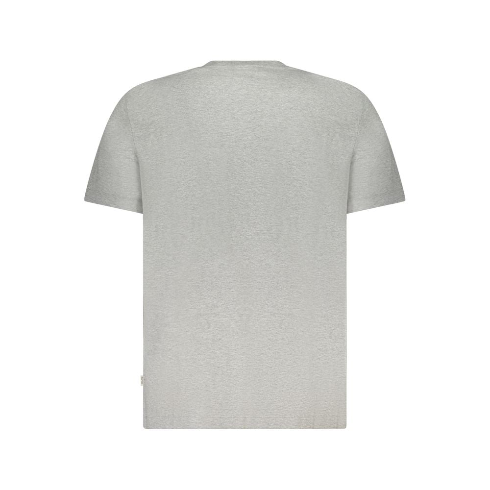Tricou Guess Jeans gri din bumbac pentru bărbați