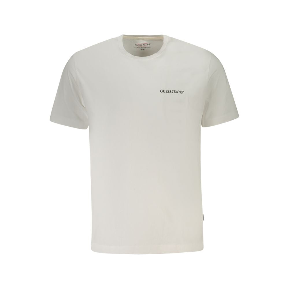 Tricou Guess Jeans alb din bumbac pentru bărbați