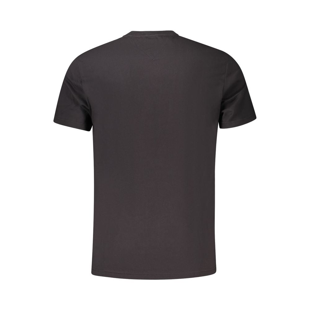Tricou Tommy Hilfiger negru din bumbac pentru bărbați