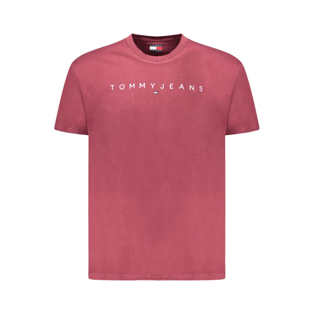 Tricou Tommy Hilfiger roșu din bumbac pentru bărbați