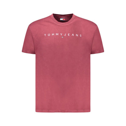 Tricou Tommy Hilfiger roșu din bumbac pentru bărbați