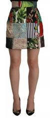 Dolce & Gabbana Multicolor Patchwork A-line Polyester Skirt