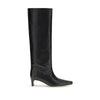 Staud Black Calf Leather Bos Taurus High Heel Boots