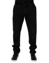 Dolce & Gabbana Black Cotton Regular Denim Men Trouser Jeans