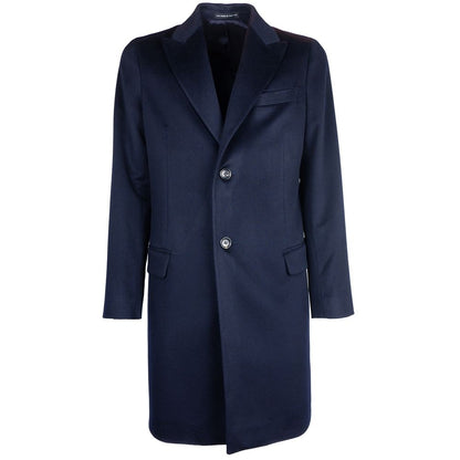 Made in Italy Blue Cashmere Men Jacket