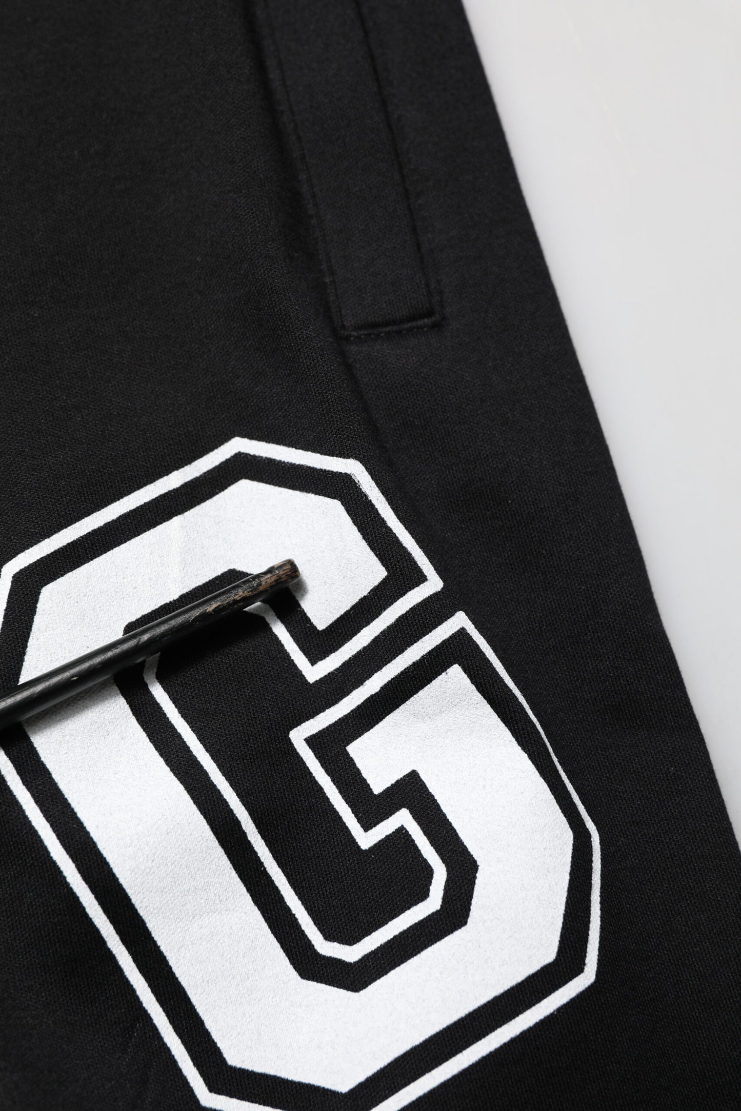 Dolce & Gabbana Black Logo Print Cotton Casual Bermuda Short