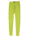 Dolce & Gabbana Neon Green Nylon Logo Lace Leggings Pants Underwear