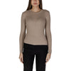 Vila Clothes Beige Recycled Polyester Sportswear