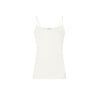 Morgan De Toi Cream Cotton Tank Top