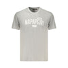 Tricou Napapijri gri din bumbac pentru bărbați