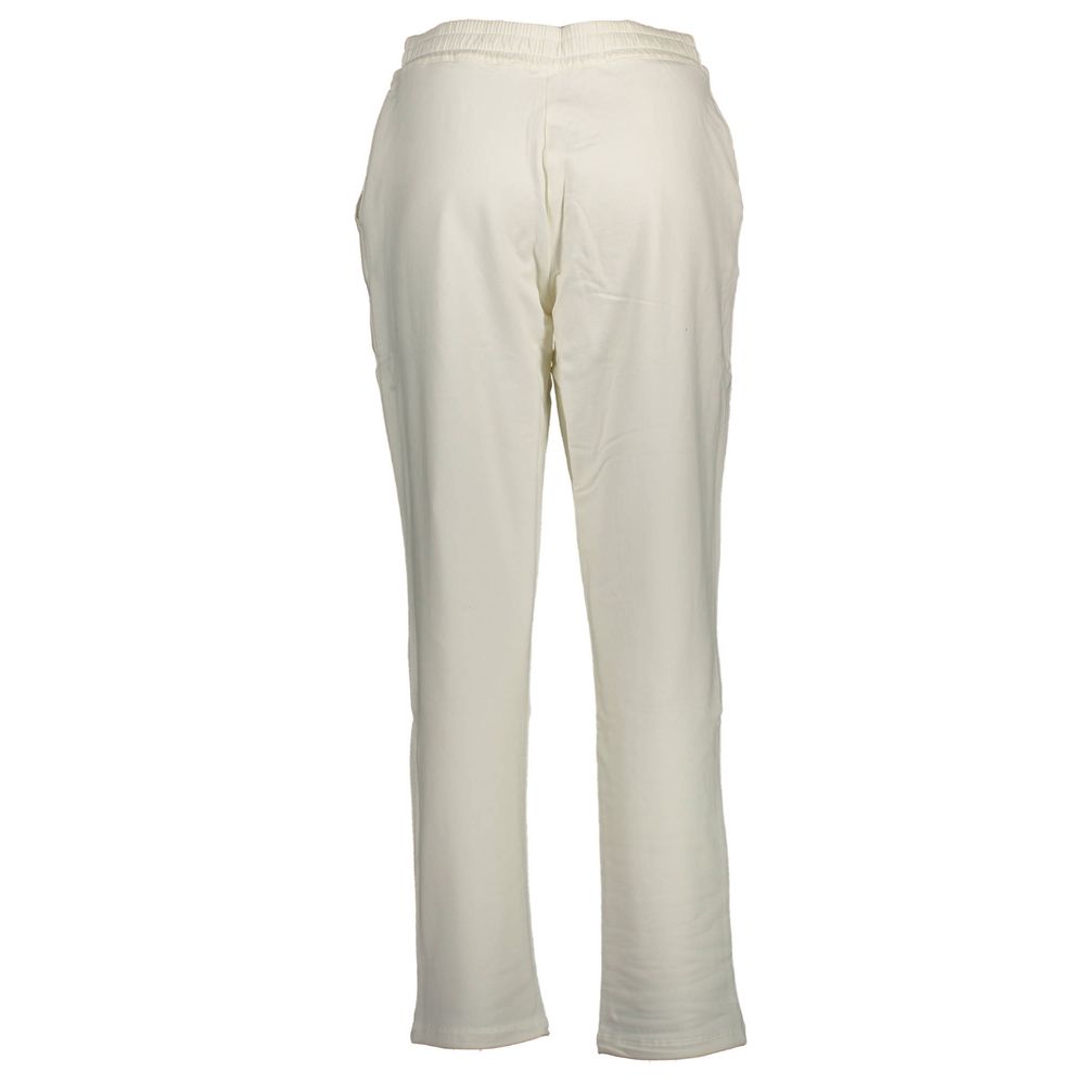 Pantaloni albi din bumbac US POLO ASSN.