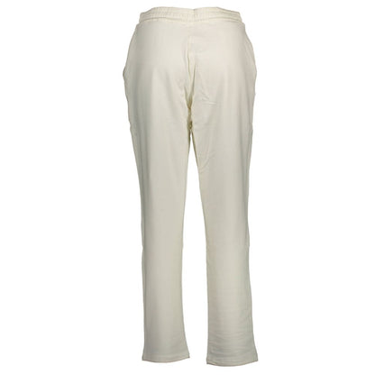 Pantaloni albi din bumbac US POLO ASSN.