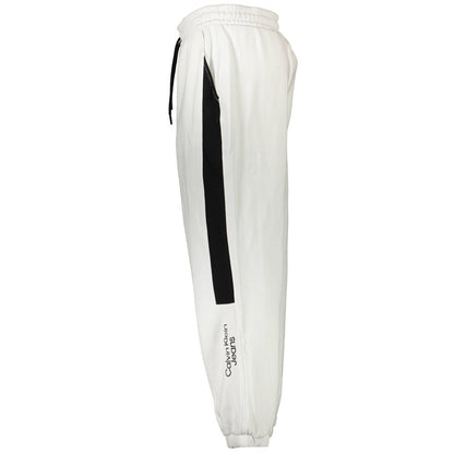 Pantaloni albi din bumbac Calvin Klein