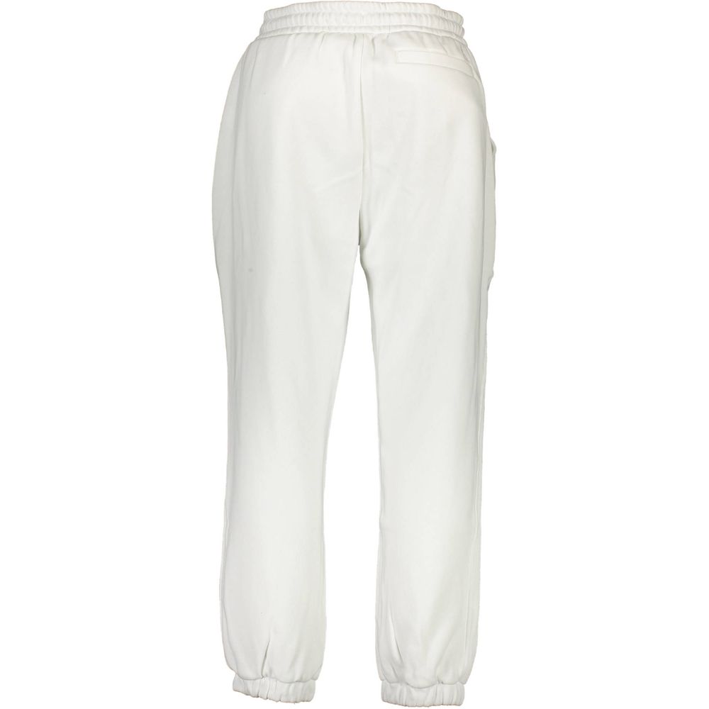 Pantaloni albi din bumbac Calvin Klein