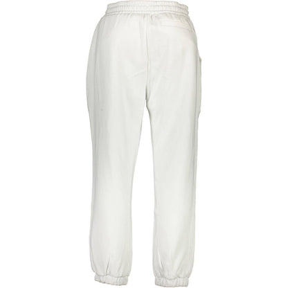 Pantaloni albi din bumbac Calvin Klein