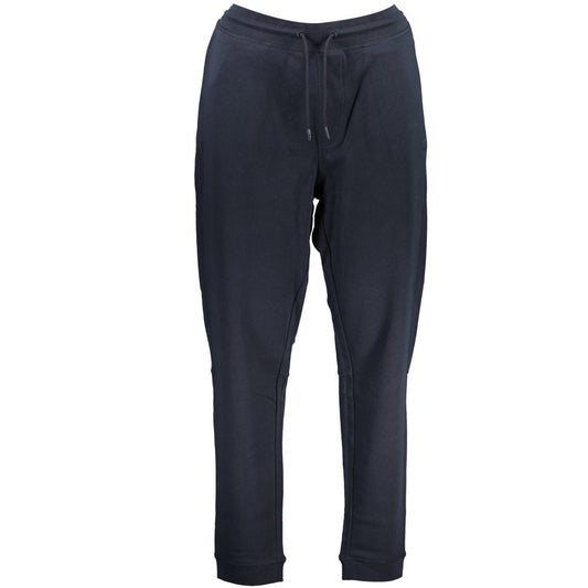 Pantaloni Hugo Boss albaștri din bumbac