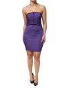 Cavalli Class Purple Viscose Elastane Strapless Bodycon Dress