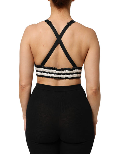 Dolce & Gabbana Red Satin Floral Embroidered Bralette Crop Top