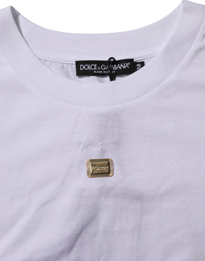 Dolce & Gabbana T-Shirt White Cotton Round Neck Short Sleeves I