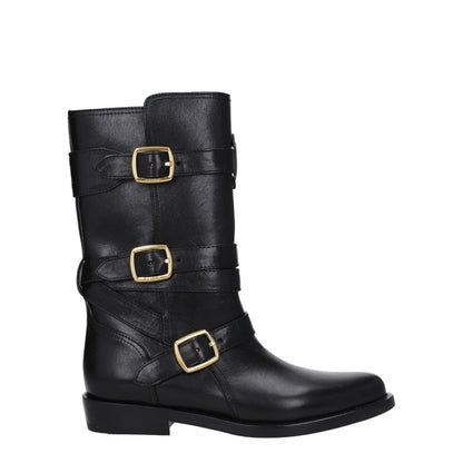 Celine Black Leather Boots