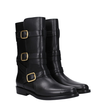 Celine Black Leather Boots