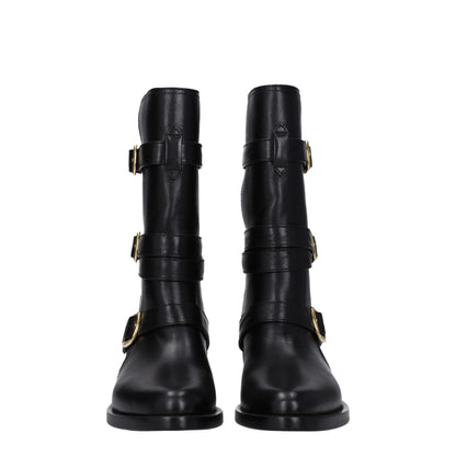 Celine Black Leather Boots
