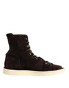 Dolce & Gabbana Brown Suede Lace Up Ankle Short Boots Shoes