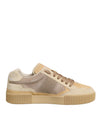 Dolce & Gabbana Beige Leather Miami Low Top Sneakers Men Shoes