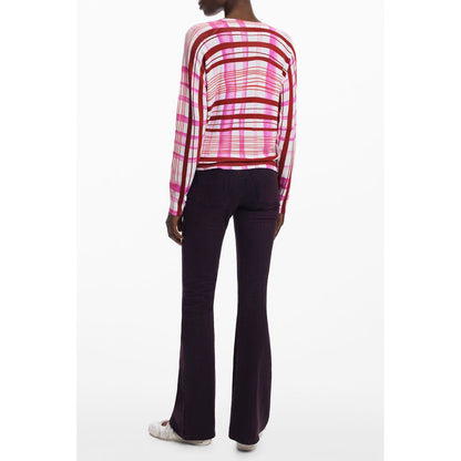 Desigual Pink Viscose Sweater
