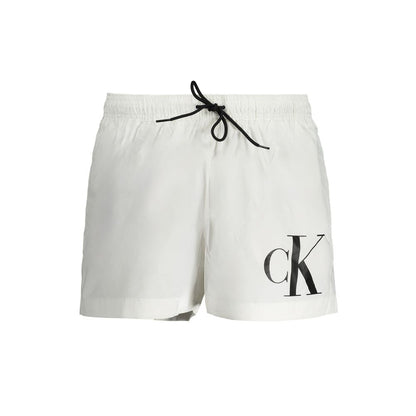 Calvin Klein White Polyester Men's Swim Boxer